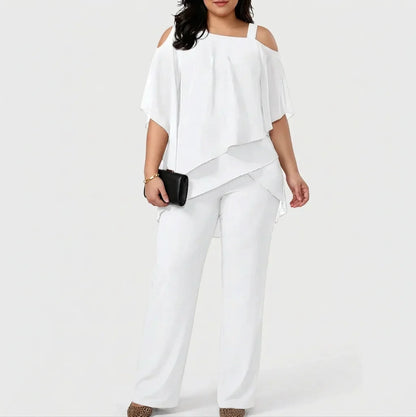 Completo Donna Due Pezzi Top e Pantaloni Palazzo