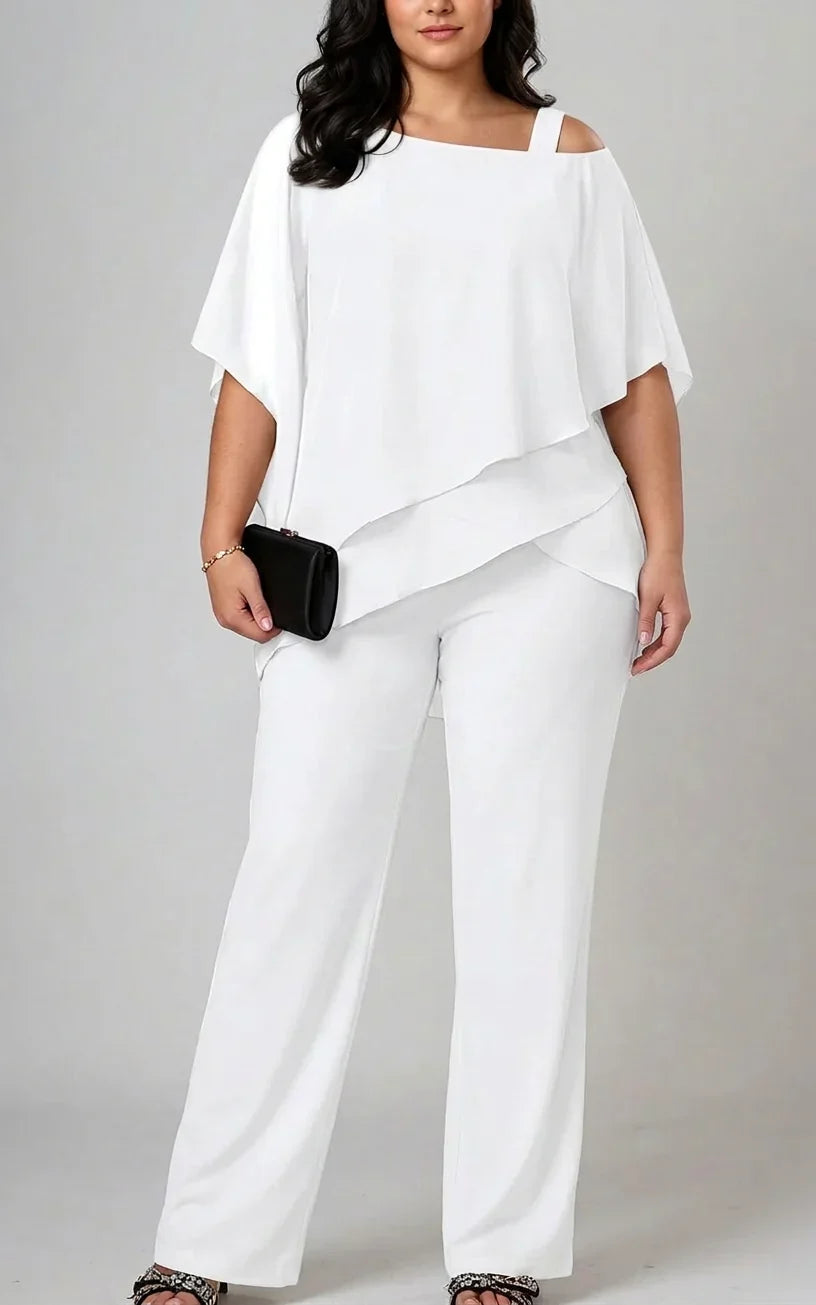 Completo Donna Due Pezzi Top e Pantaloni Palazzo