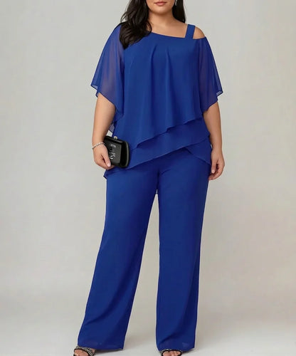 Completo Donna Due Pezzi Top e Pantaloni Palazzo