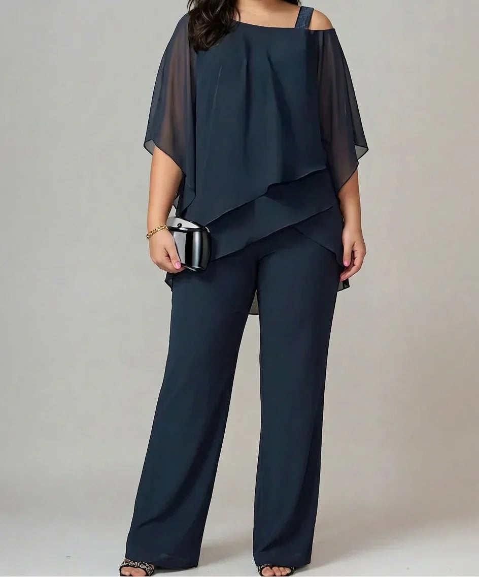 Completo Donna Due Pezzi Top e Pantaloni Palazzo