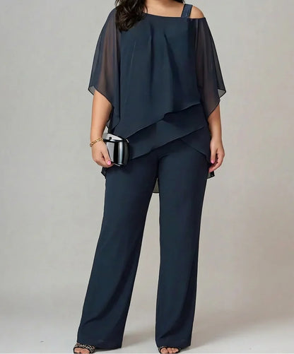 Completo Donna Due Pezzi Top e Pantaloni Palazzo