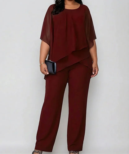 Completo Donna Due Pezzi Top e Pantaloni Palazzo