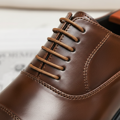 Scarpe da Uomo Eleganti in Ecopelle Marrone Scuro Oxford
