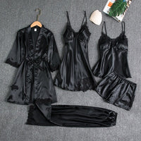 Pigiama Donna Set Cinque Pezzi con Pizzo