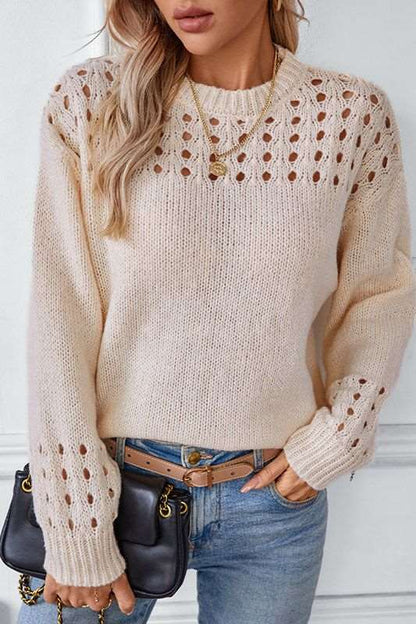 Maglione Donna Corto con Spalle Traforate
