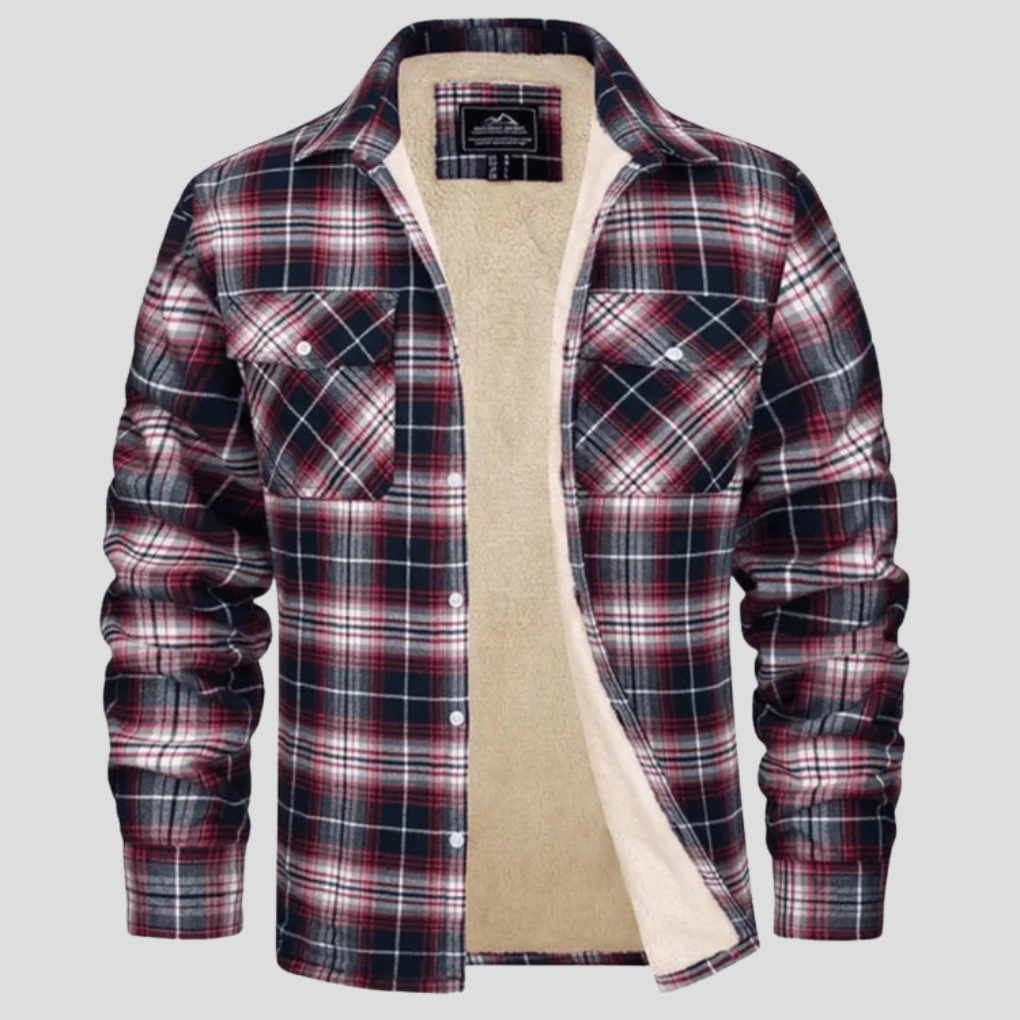 Giacca Camicia Uomo a Quadri Foderata in Pile
