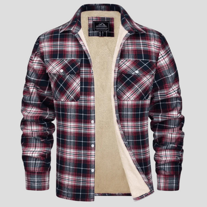 Giacca Camicia Uomo a Quadri Foderata in Pile