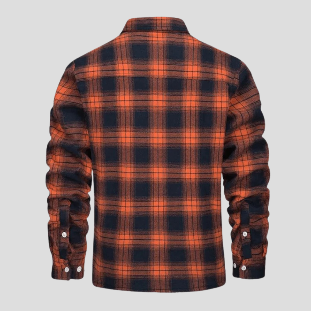 Giacca Camicia Uomo a Quadri Foderata in Pile