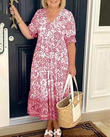 Abito Lungo Donna Morbido Casual Taglie Comode
