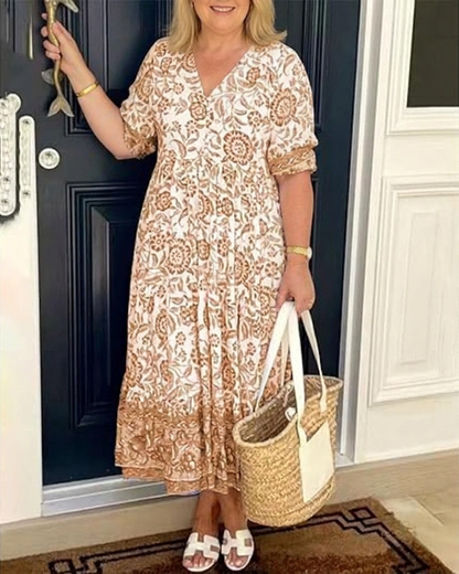Abito Lungo Donna Morbido Casual Taglie Comode