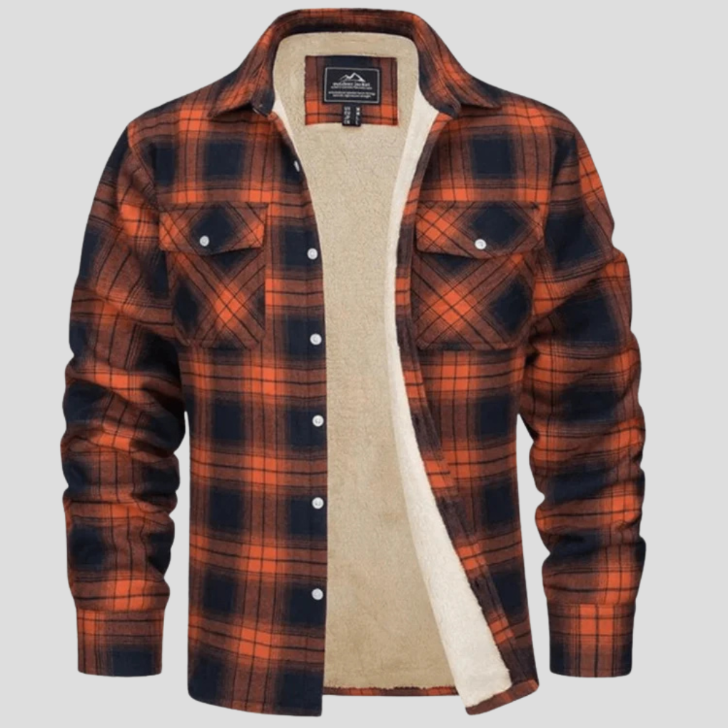 Giacca Camicia Uomo a Quadri Foderata in Pile