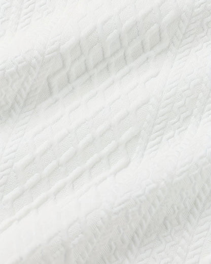 Uomo Manica Corta Polo Jacquard Elegante