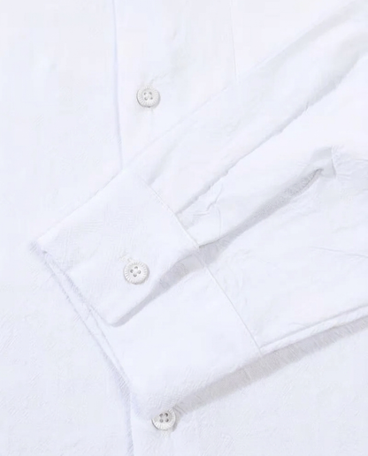 Uomo Vintage Traspirante Lino Camicia Manica Lunga