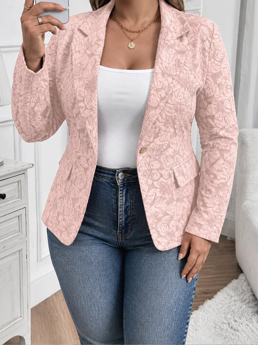 Blazer Donna Aderente Fantasia Paisley Ufficio