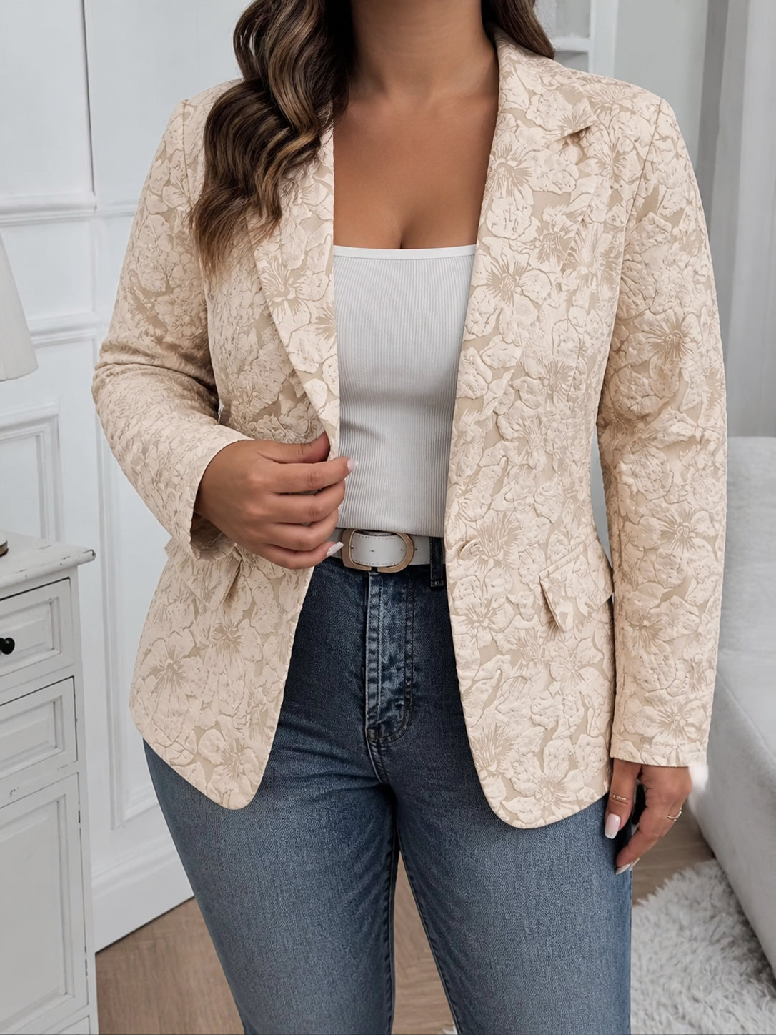 Blazer Donna Aderente Fantasia Paisley Ufficio