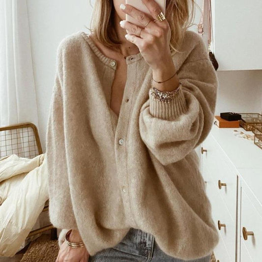 Cardigan da donna in maglia, comodo e caldo