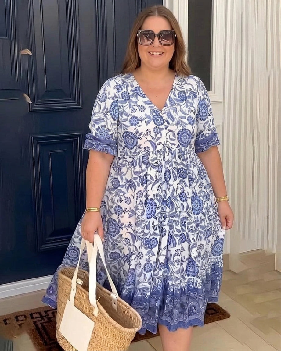 Abito Lungo Donna Morbido Casual Taglie Comode