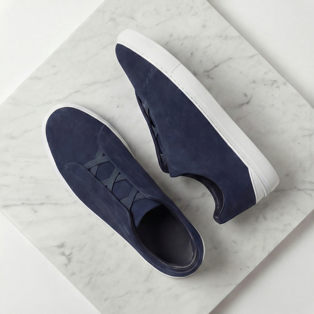 Sneakers Uomo Basse con Lacci Elastici