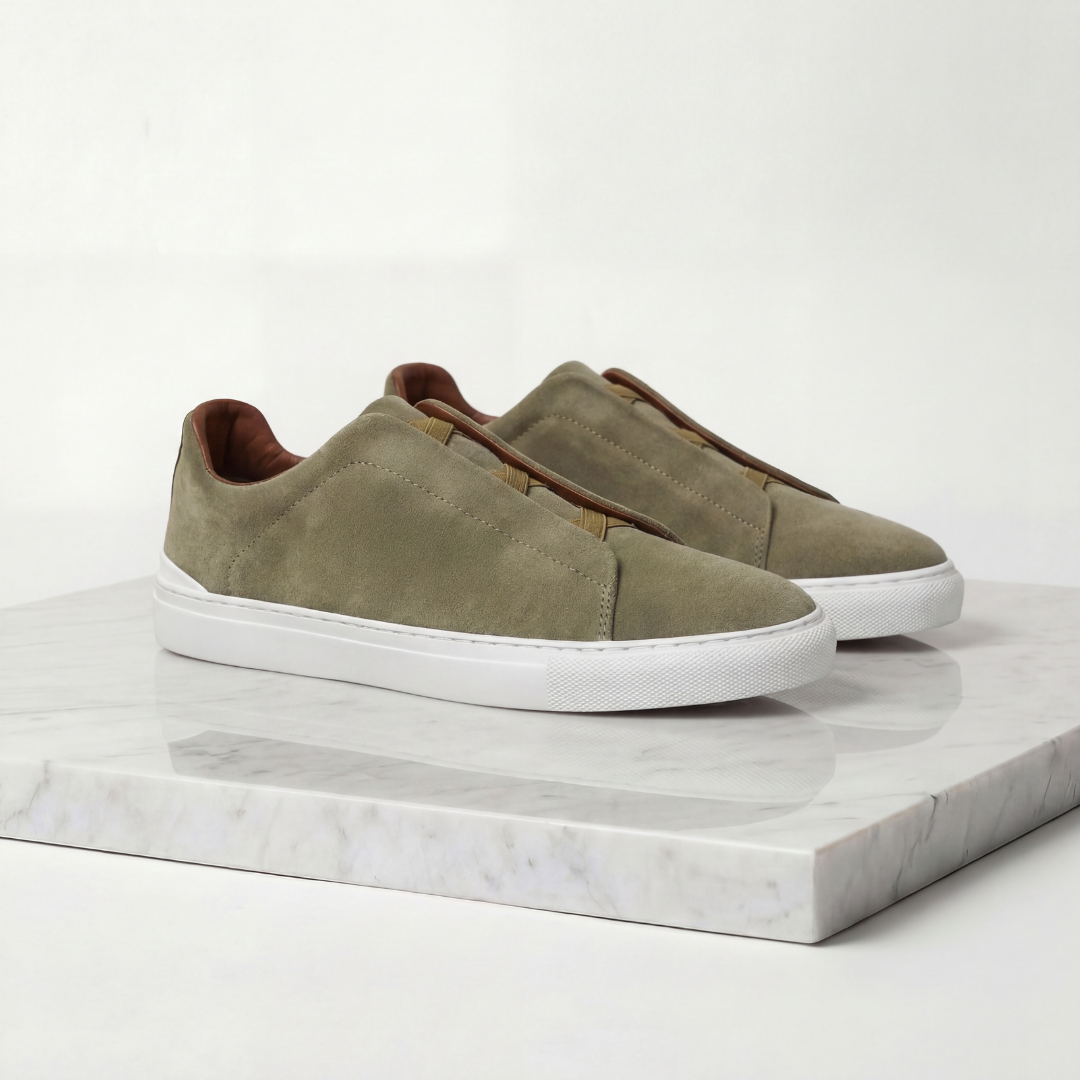 Sneakers Uomo Basse con Lacci Elastici