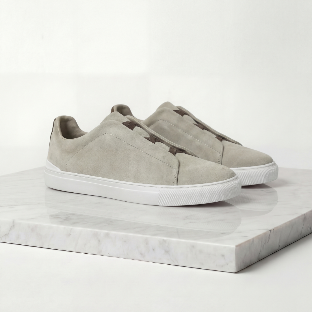 Sneakers Uomo Basse con Lacci Elastici