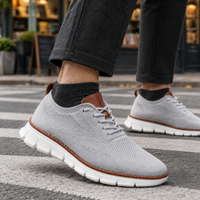 Sneakers Uomo Basse Traforate con Suola Scanalata