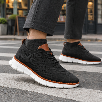 Sneakers Uomo Basse Traforate con Suola Scanalata