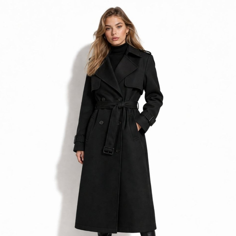 Trench Donna Oversize Doppiopetto con Cintura