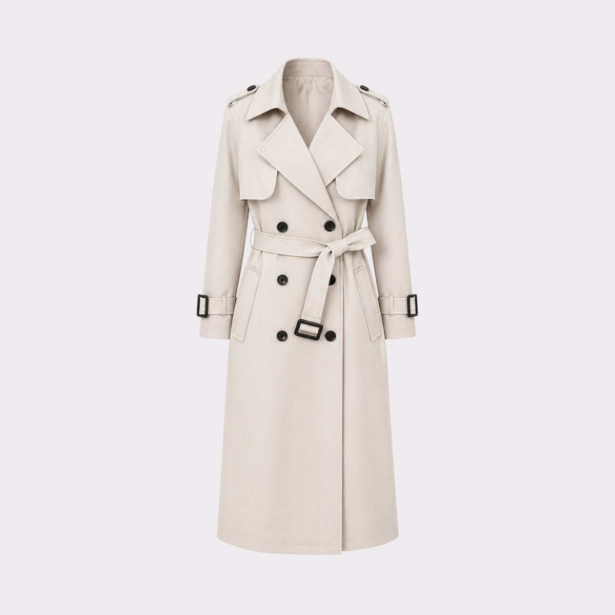 Trench Donna Oversize Doppiopetto con Cintura