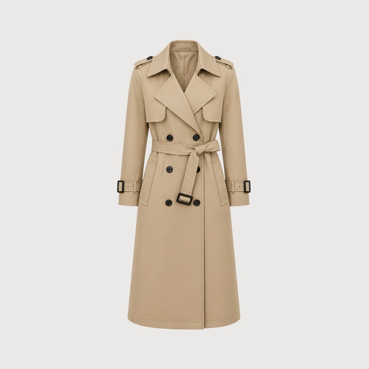 Trench Donna Oversize Doppiopetto con Cintura