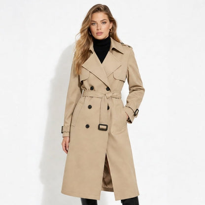 Trench Donna Oversize Doppiopetto con Cintura