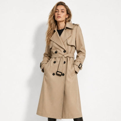Trench Donna Oversize Doppiopetto con Cintura