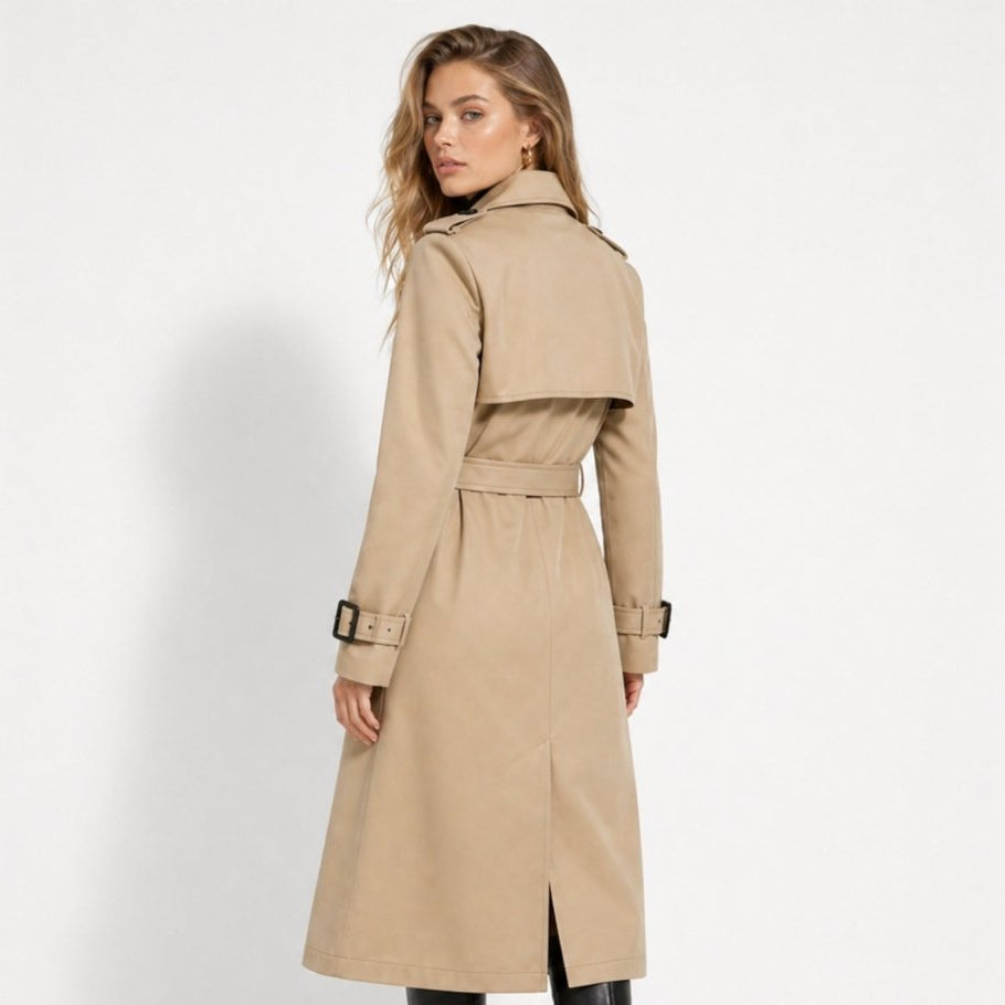 Trench Donna Oversize Doppiopetto con Cintura