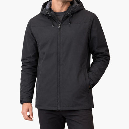 Giubbotto Uomo con Cappuccio e Zip Coulisse