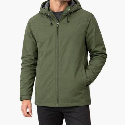 Giubbotto Uomo con Cappuccio e Zip Coulisse