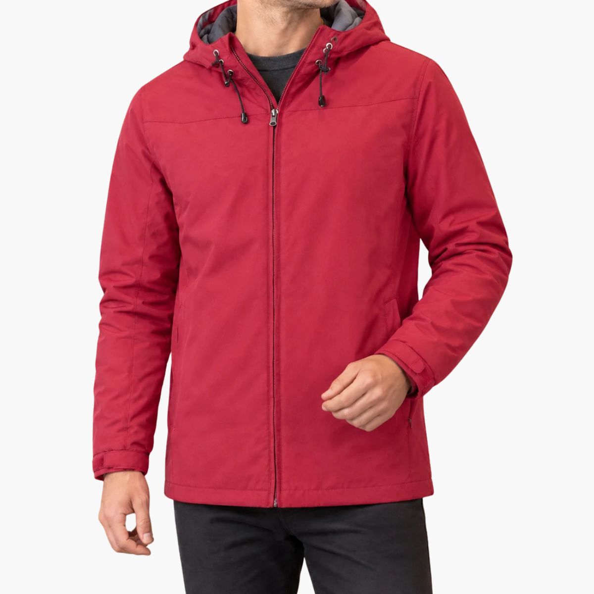 Giubbotto Uomo con Cappuccio e Zip Coulisse