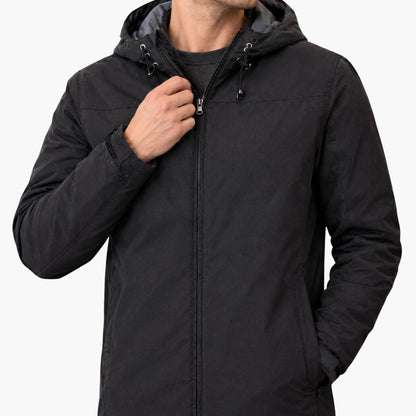 Giubbotto Uomo con Cappuccio e Zip Coulisse