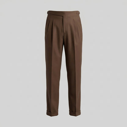 Pantaloni Uomo con Pinces e Risvolto sul Fondo