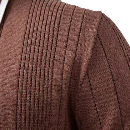 Maglione Polo Uomo con Colletto a Contrasto