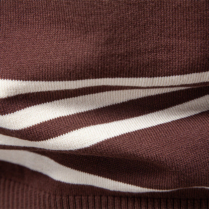 Maglione Polo Uomo con Colletto a Contrasto