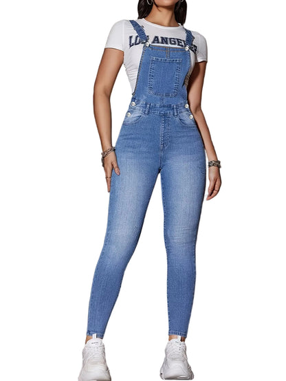 Tuta intera da donna slim fit con tasche multiple
