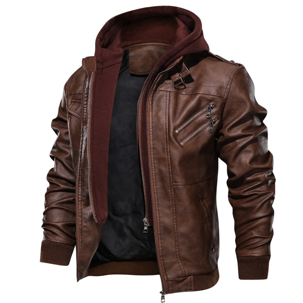 Giacca Uomo con Cappuccio Integrato e Tasche Zip